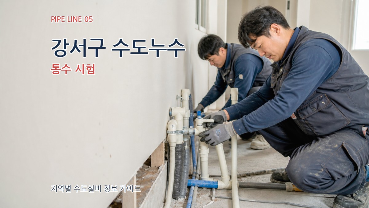 강서구 수도누수 통수 시험