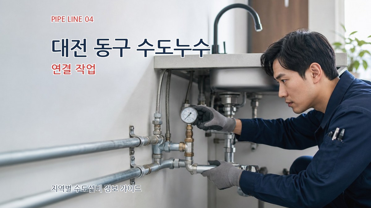 대전 동구 수도누수 연결 작업