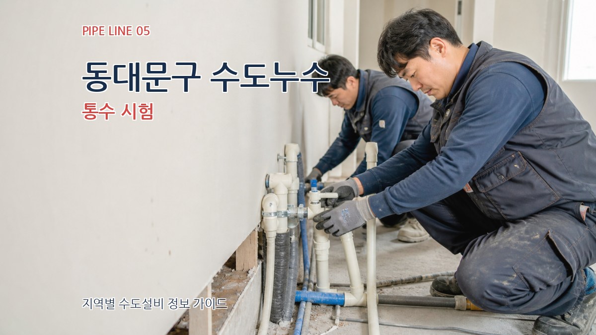 동대문구 수도누수 통수 시험