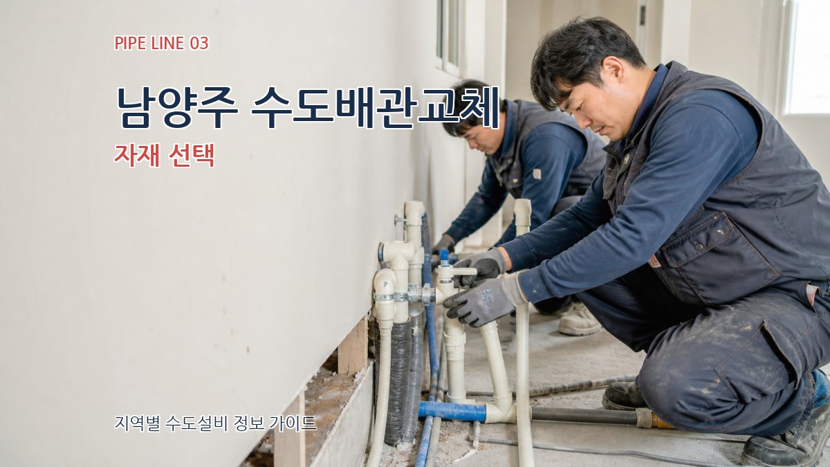 남양주 수도배관교체 자재 선택