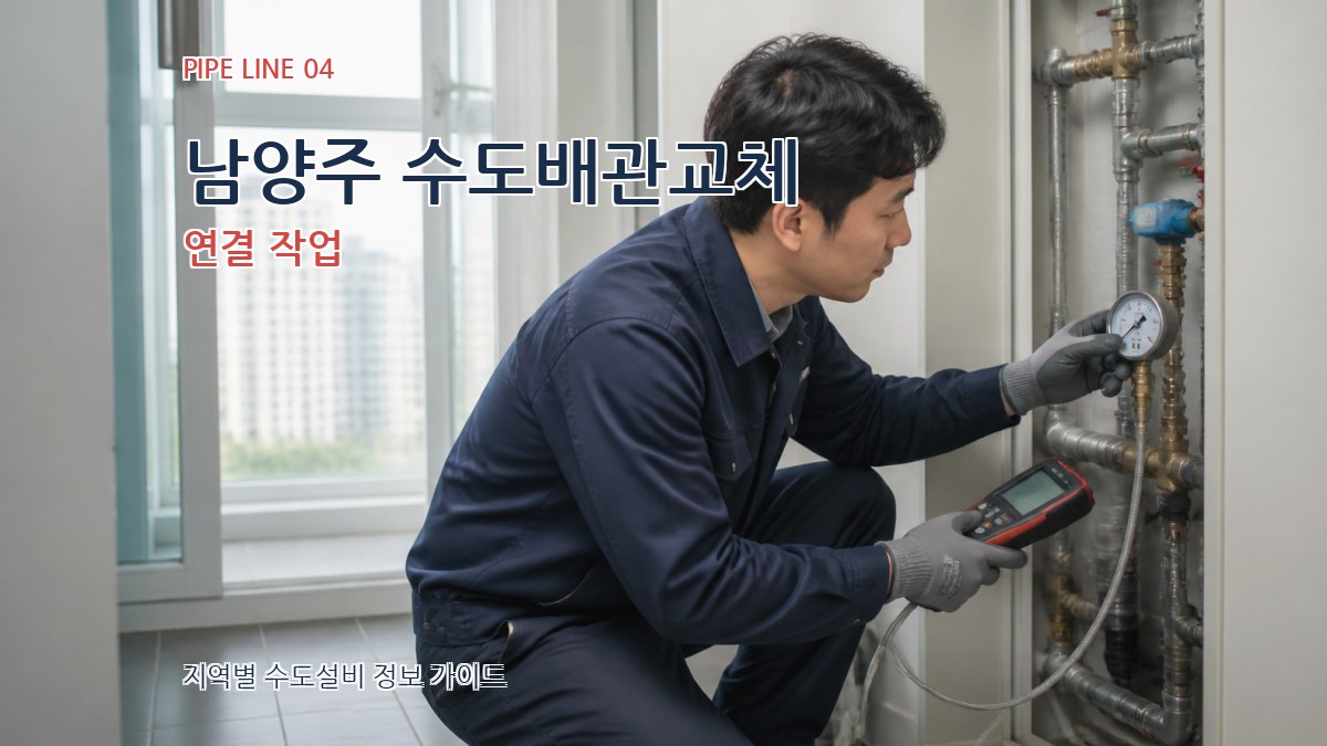 남양주 수도배관교체 연결 작업