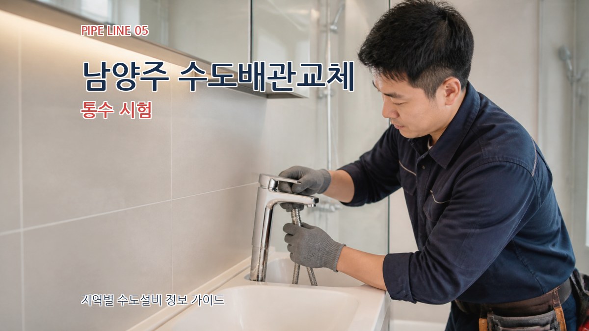 남양주 수도배관교체 통수 시험