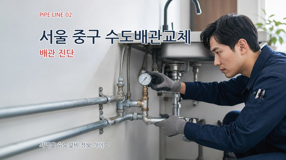서울 중구 수도배관교체 배관 진단