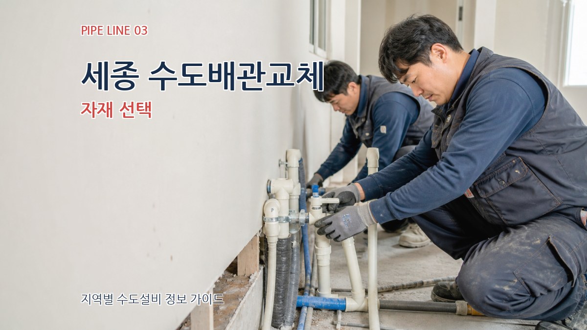 세종 수도배관교체 자재 선택