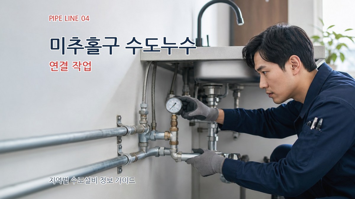 미추홀구 수도누수 연결 작업