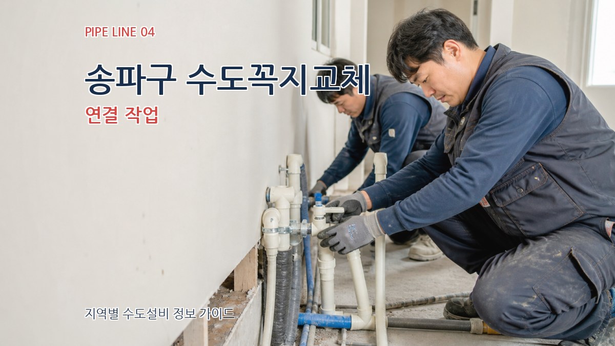 송파구 수도꼭지교체 연결 작업