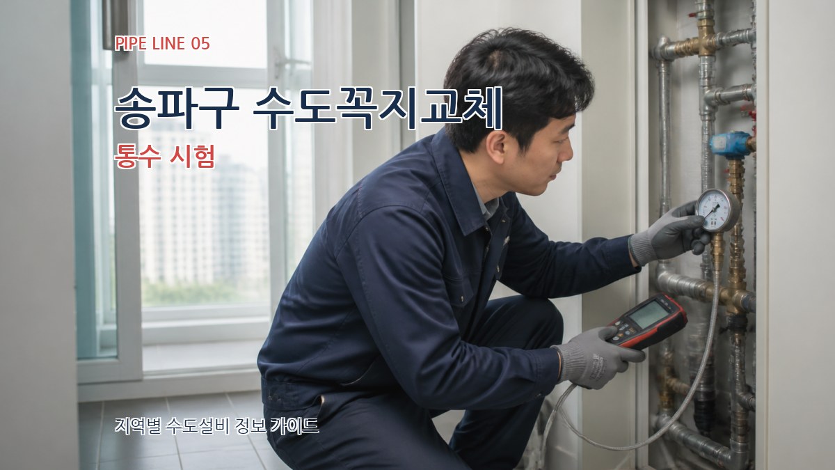 송파구 수도꼭지교체 통수 시험