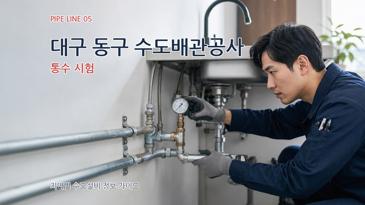 대구 동구 수도배관공사 통수 시험