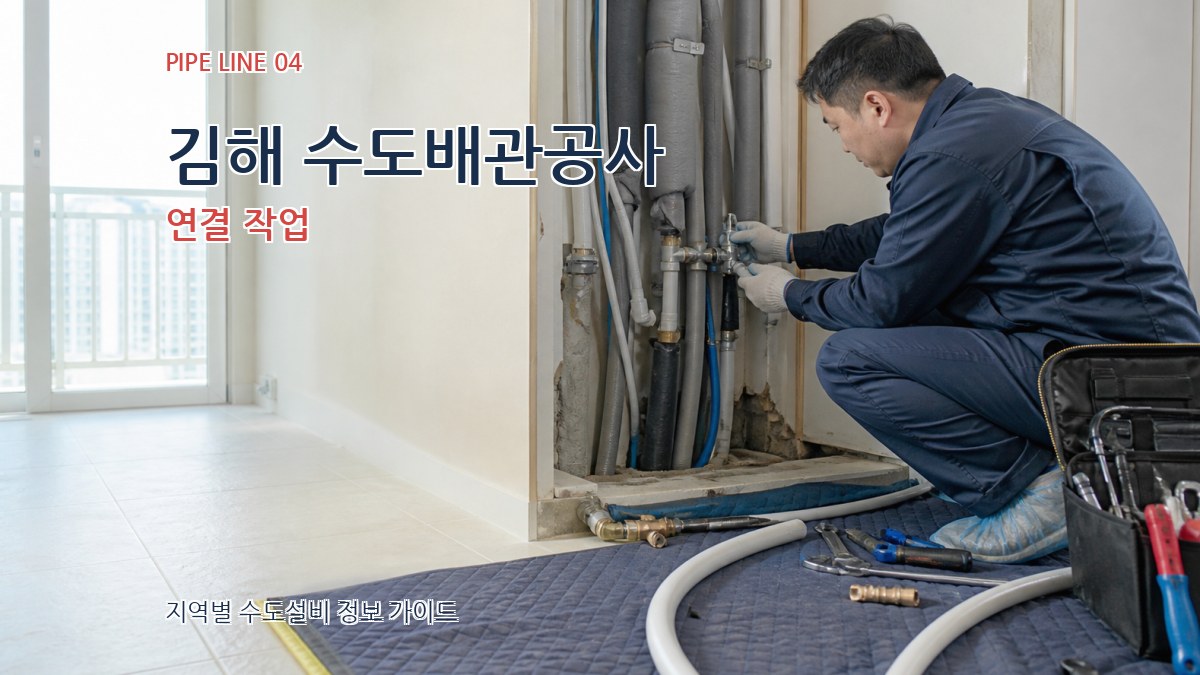 김해 수도배관공사 연결 작업