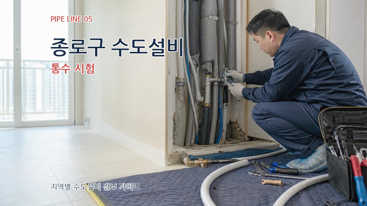 종로구 수도설비 통수 시험