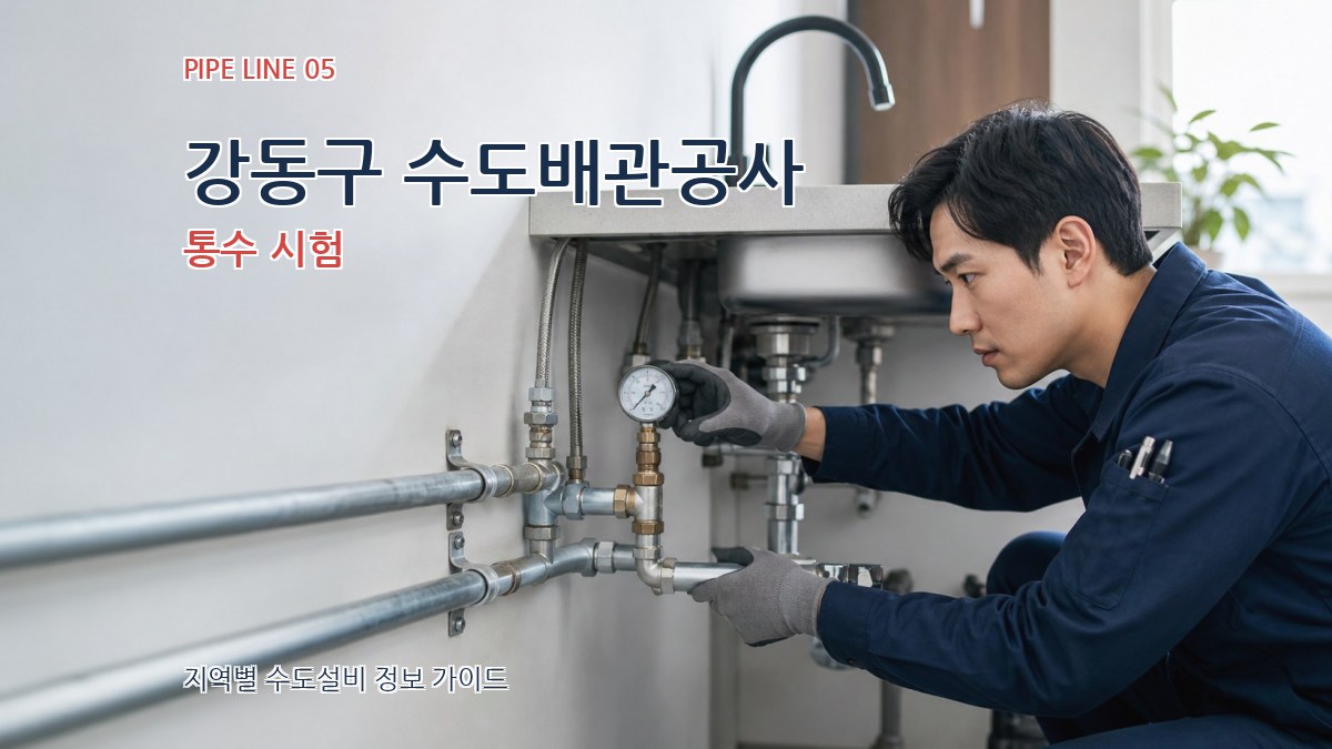 강동구 수도배관공사 통수 시험