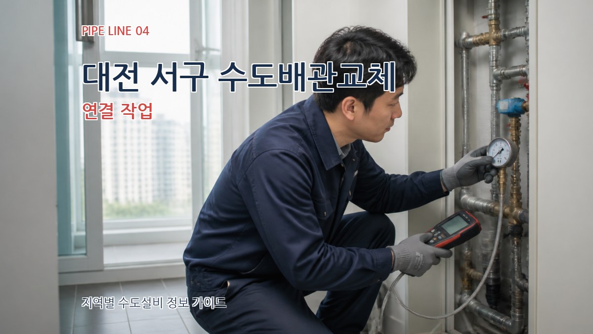 대전 서구 수도배관교체 연결 작업