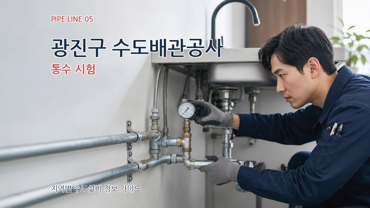 광진구 수도배관공사 통수 시험
