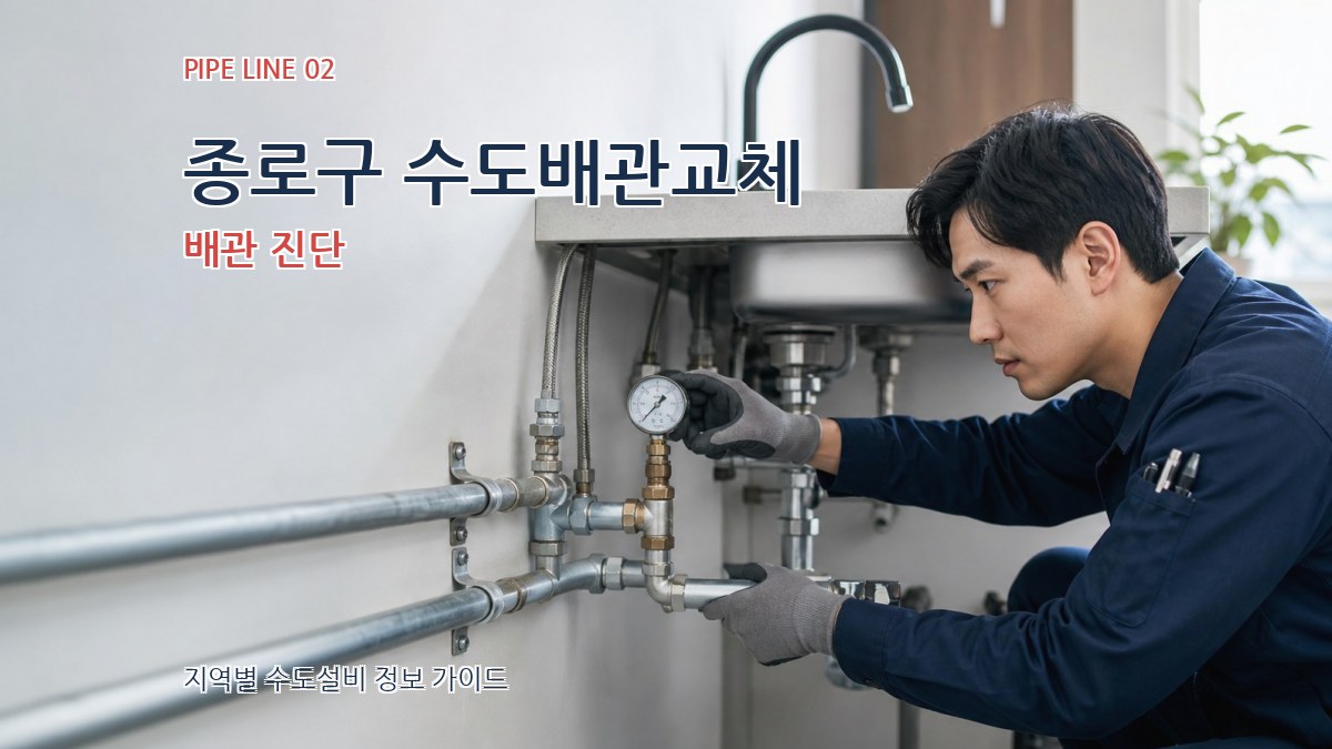 종로구 수도배관교체 배관 진단