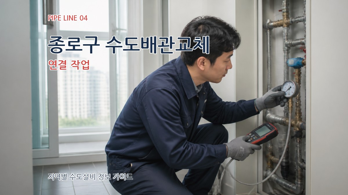종로구 수도배관교체 연결 작업