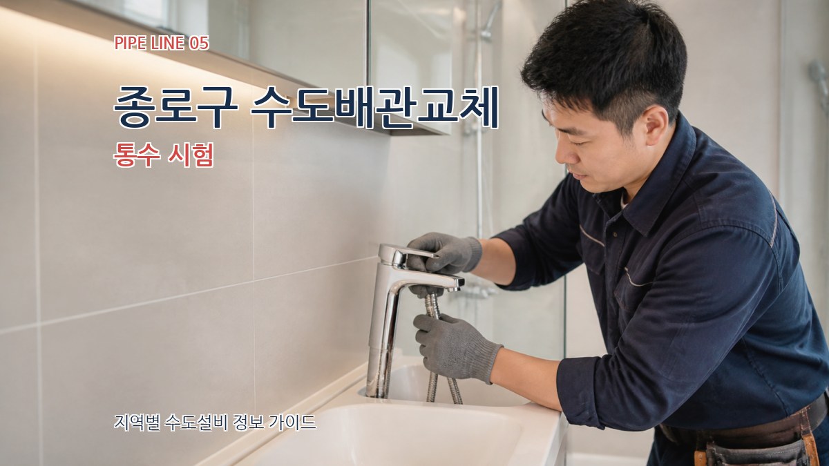 종로구 수도배관교체 통수 시험