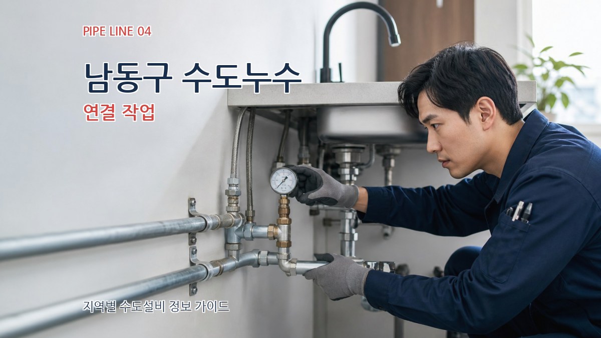 남동구 수도누수 연결 작업
