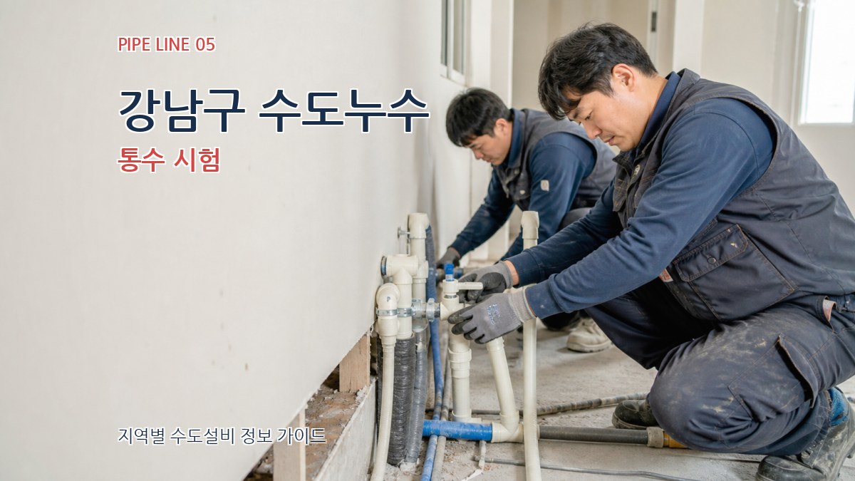 강남구 수도누수 통수 시험