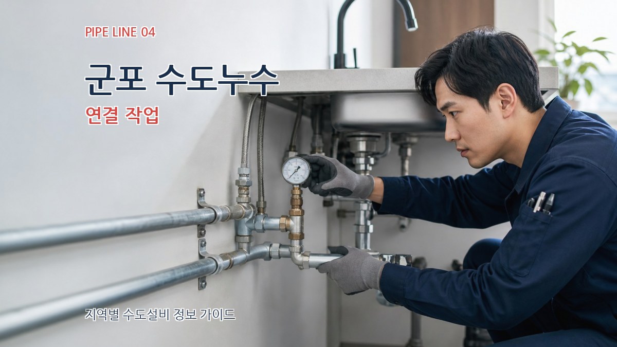 군포 수도누수 연결 작업