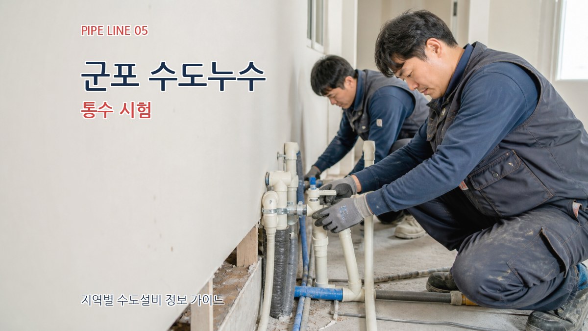 군포 수도누수 통수 시험