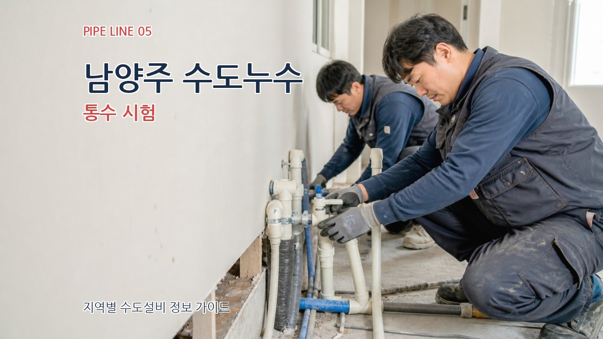 남양주 수도누수 통수 시험