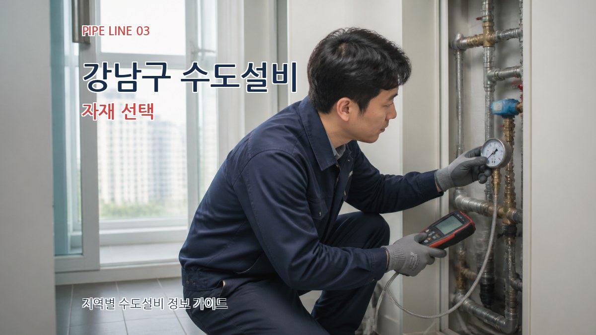 강남구 수도설비 자재 선택
