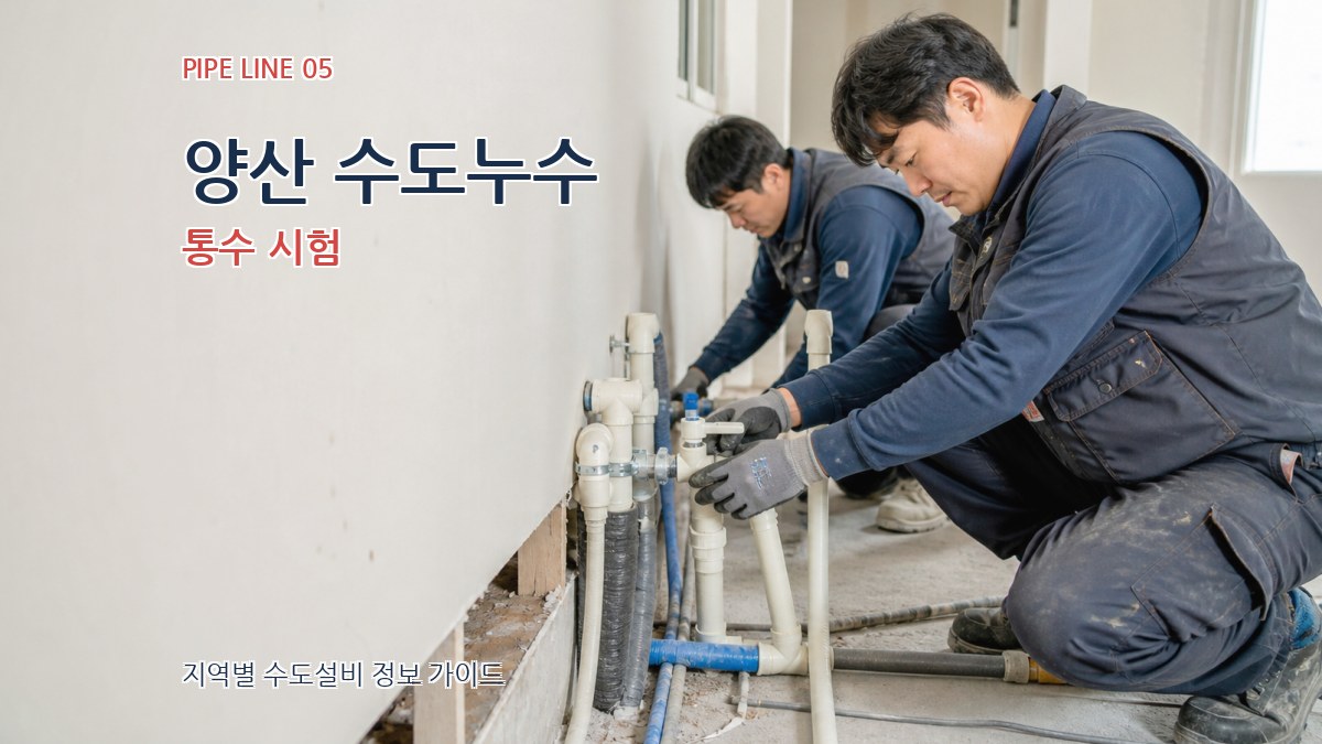 양산 수도누수 통수 시험
