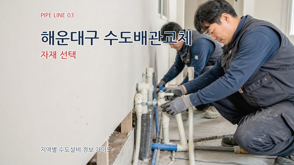 해운대구 수도배관교체 자재 선택