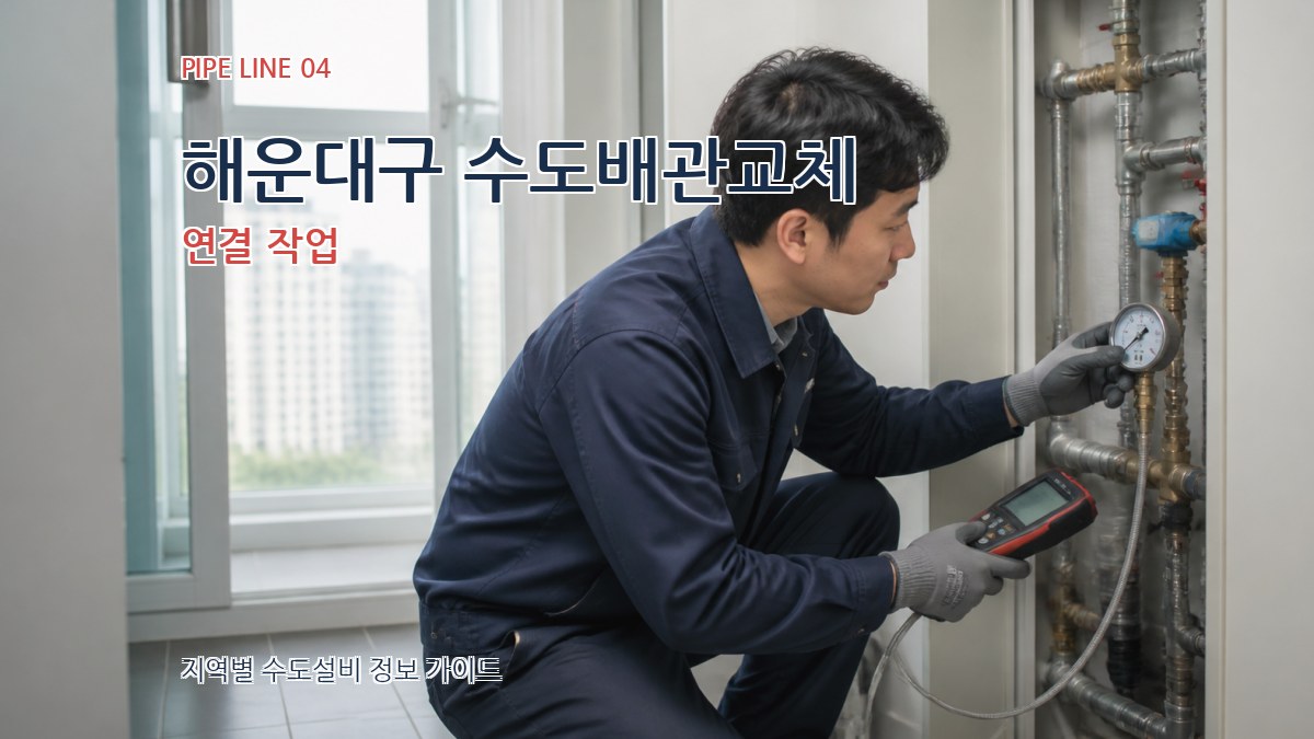 해운대구 수도배관교체 연결 작업