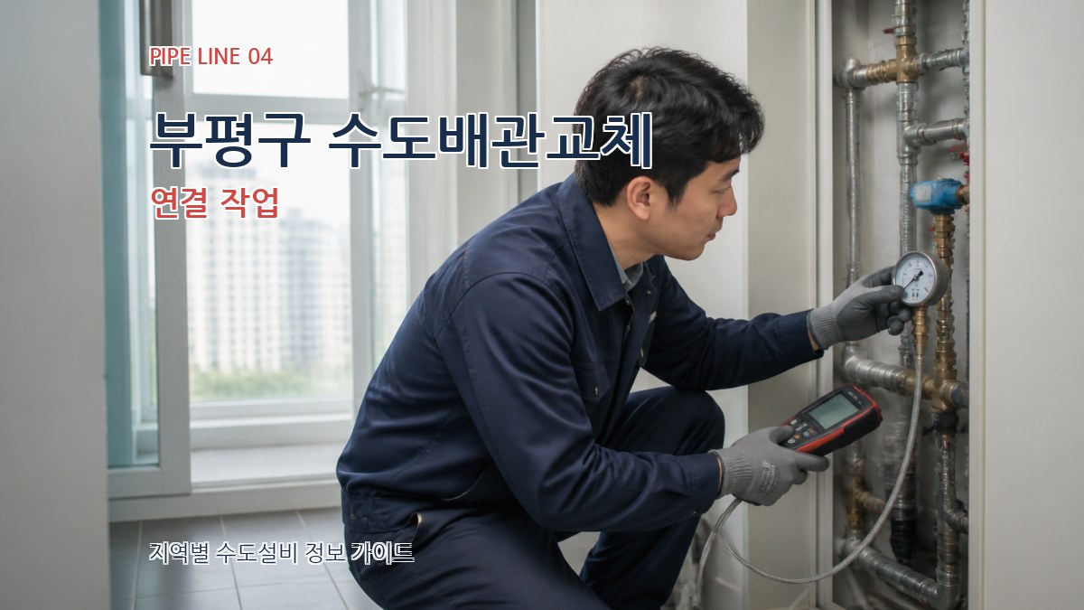부평구 수도배관교체 연결 작업