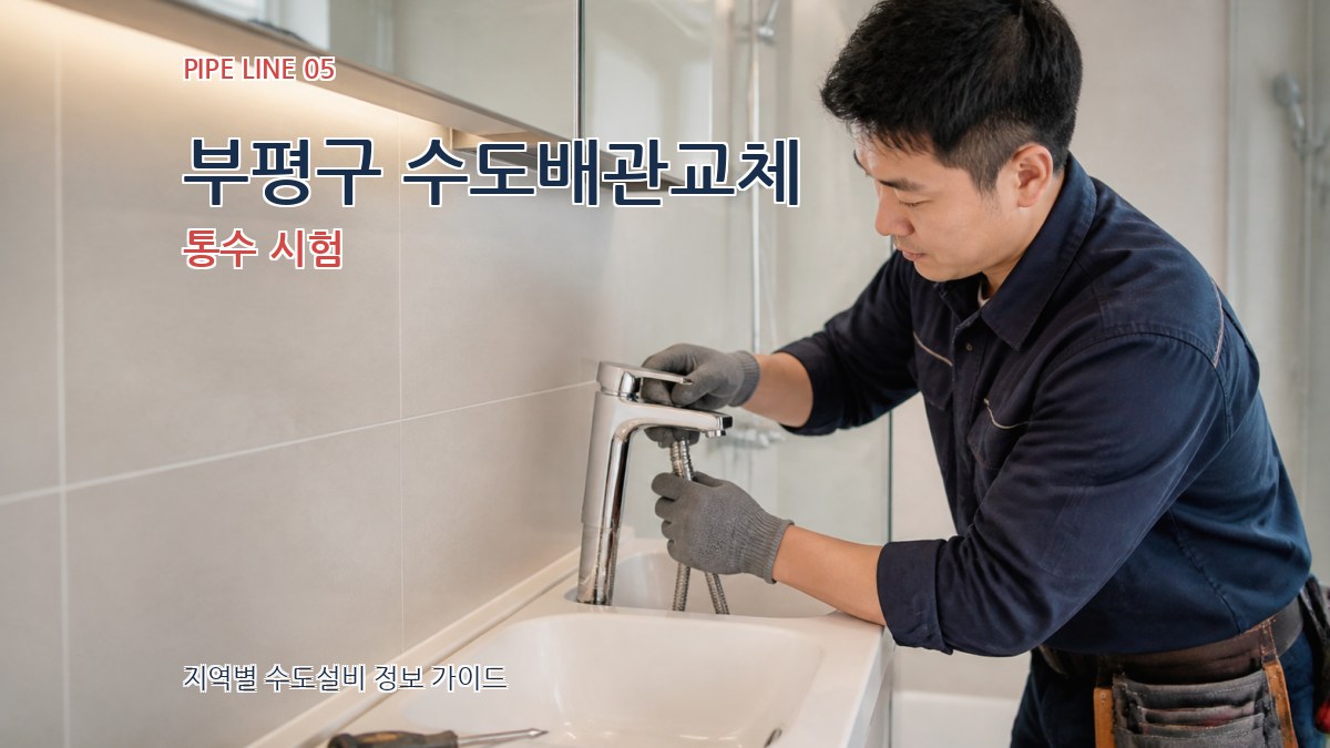 부평구 수도배관교체 통수 시험