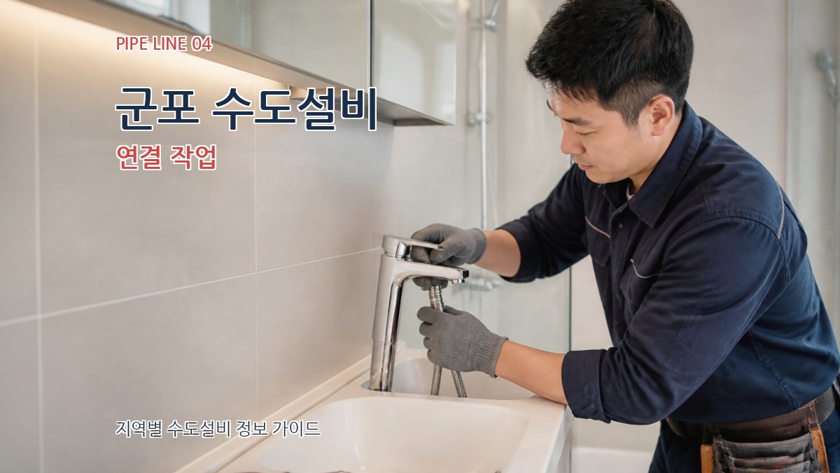 군포 수도설비 연결 작업