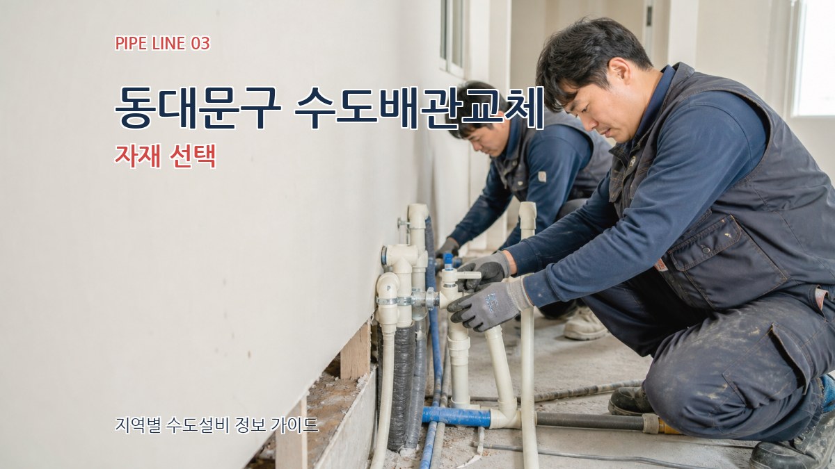 동대문구 수도배관교체 자재 선택