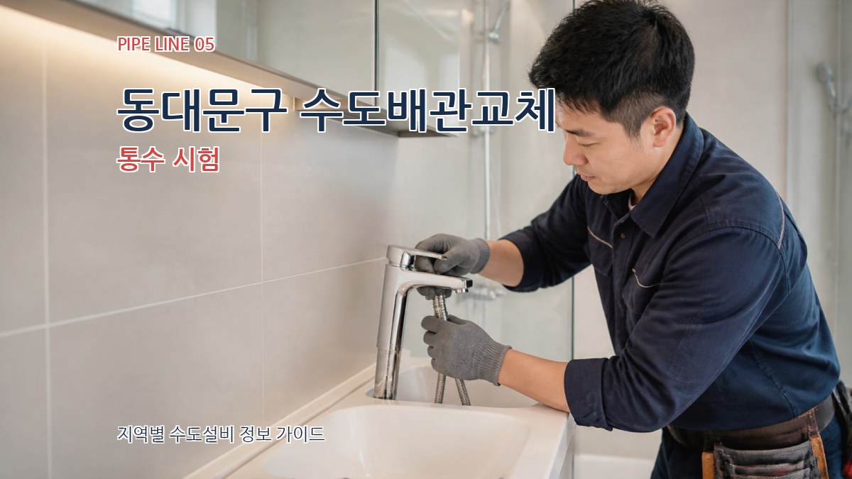 동대문구 수도배관교체 통수 시험