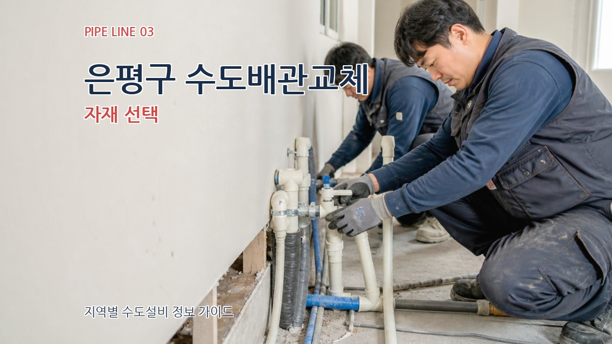 은평구 수도배관교체 자재 선택