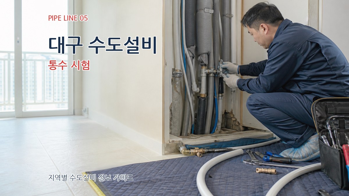 대구 수도설비 통수 시험