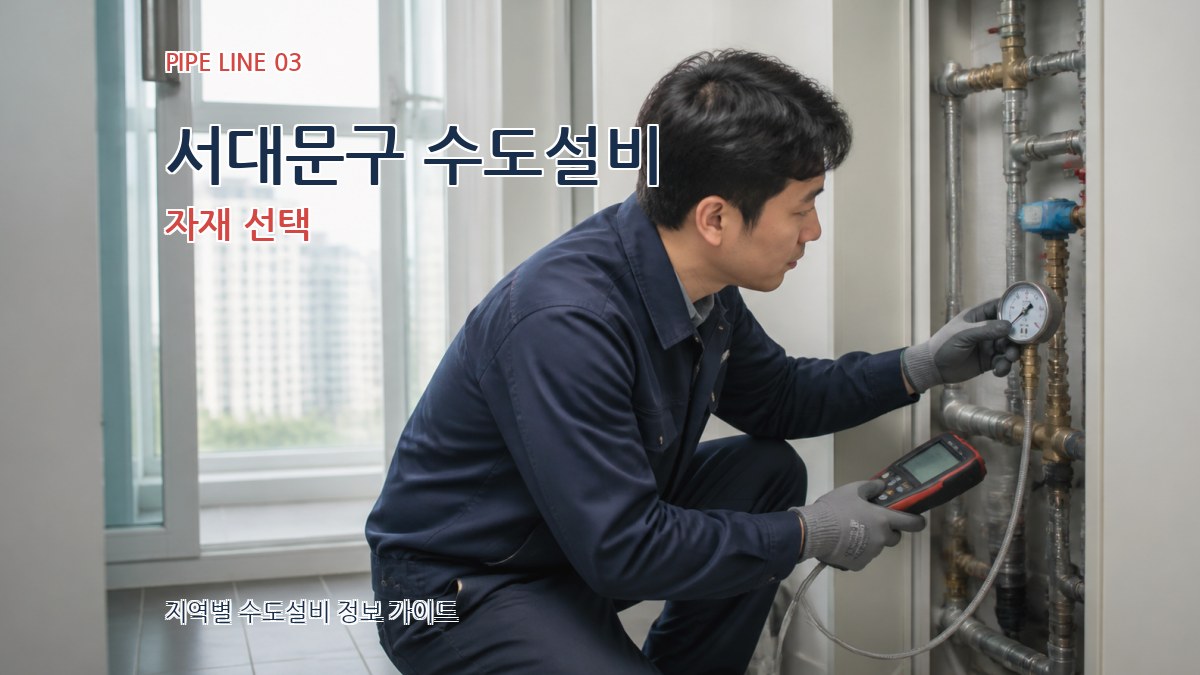서대문구 수도설비 자재 선택
