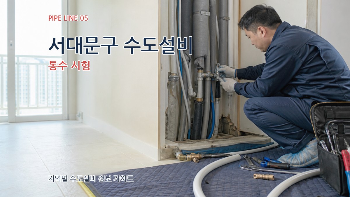 서대문구 수도설비 통수 시험