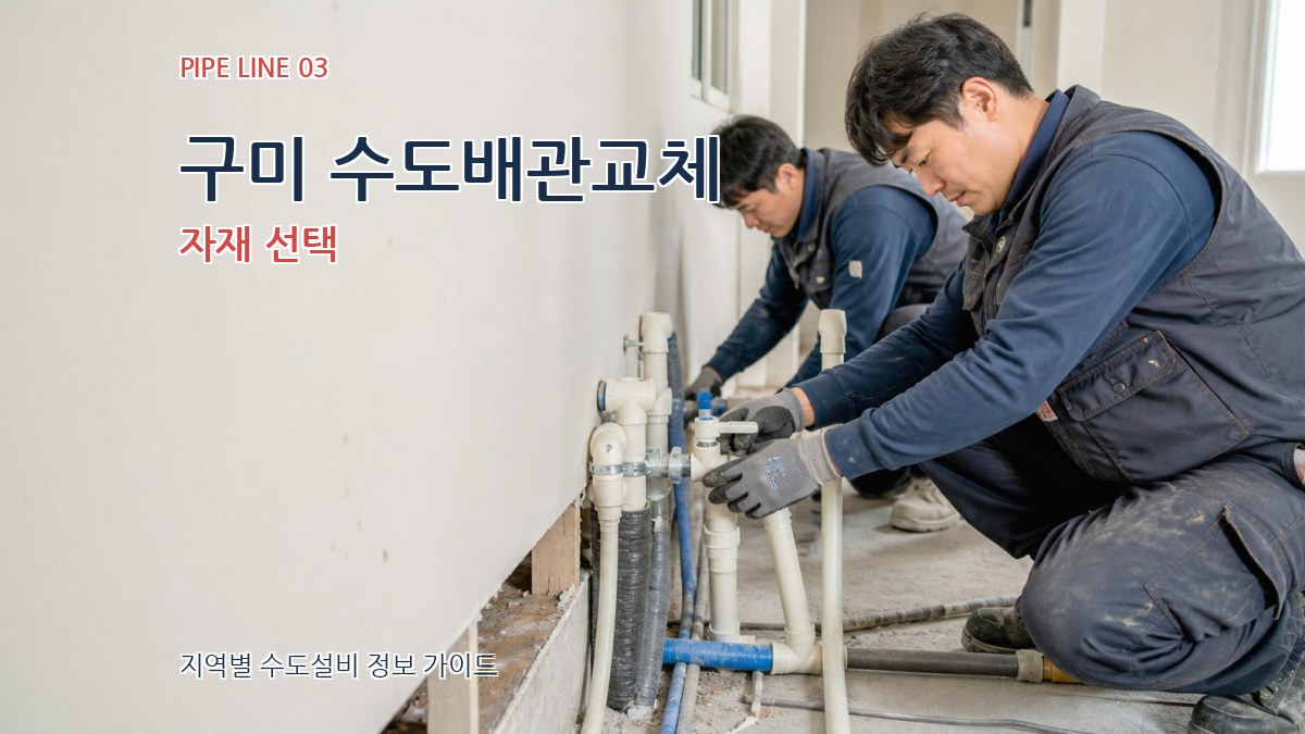 구미 수도배관교체 자재 선택