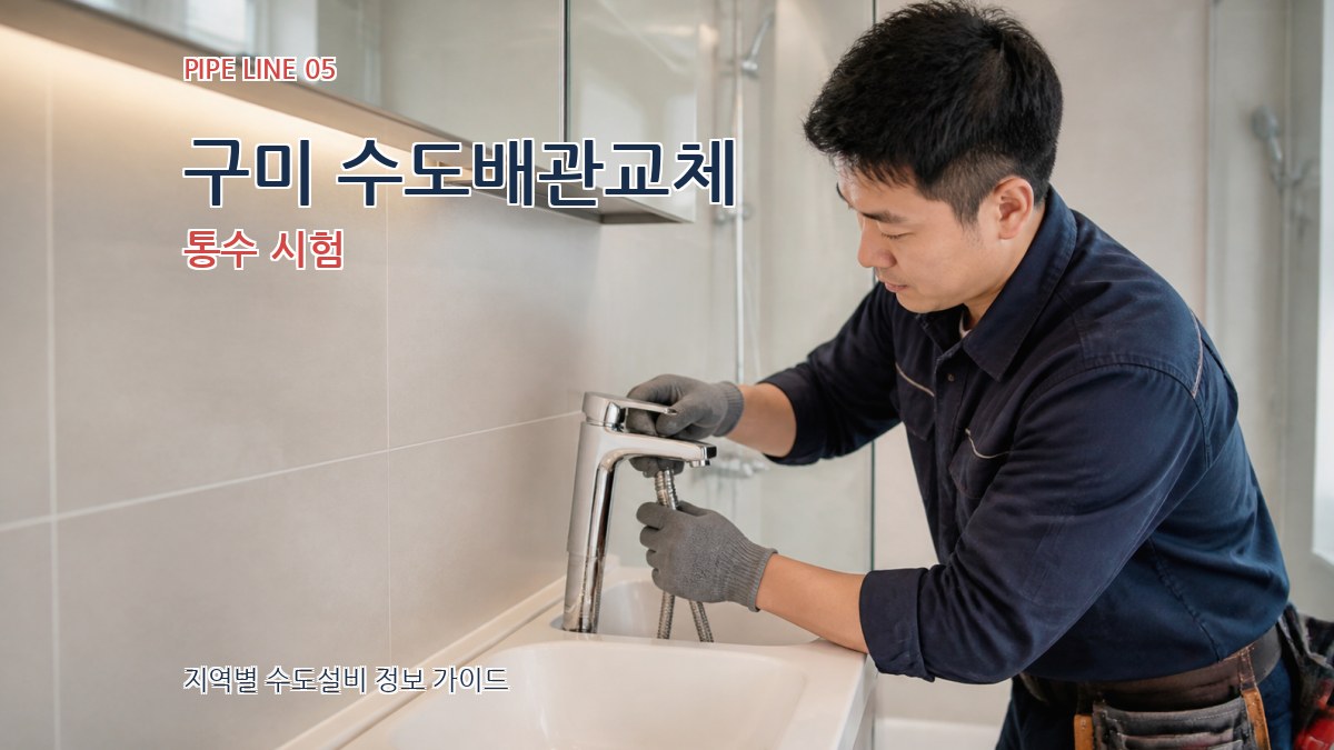 구미 수도배관교체 통수 시험
