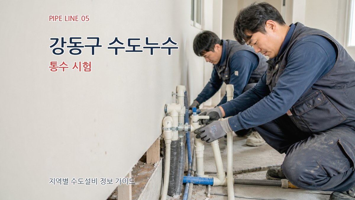 강동구 수도누수 통수 시험