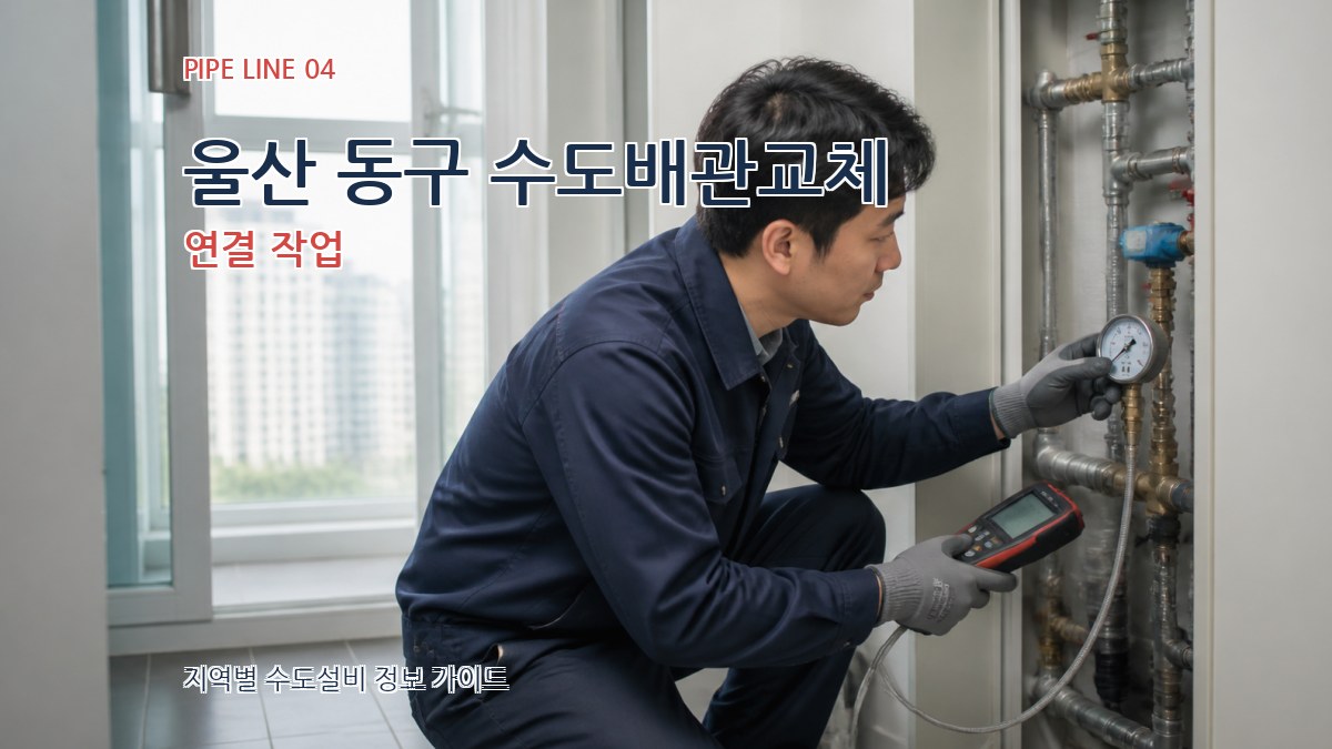 울산 동구 수도배관교체 연결 작업