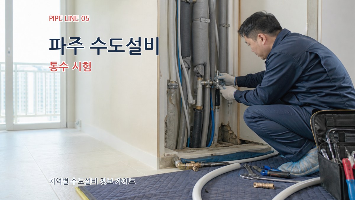 파주 수도설비 통수 시험