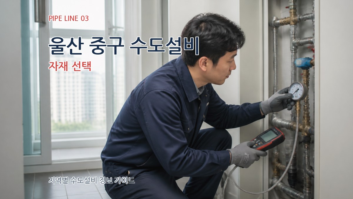 울산 중구 수도설비 자재 선택