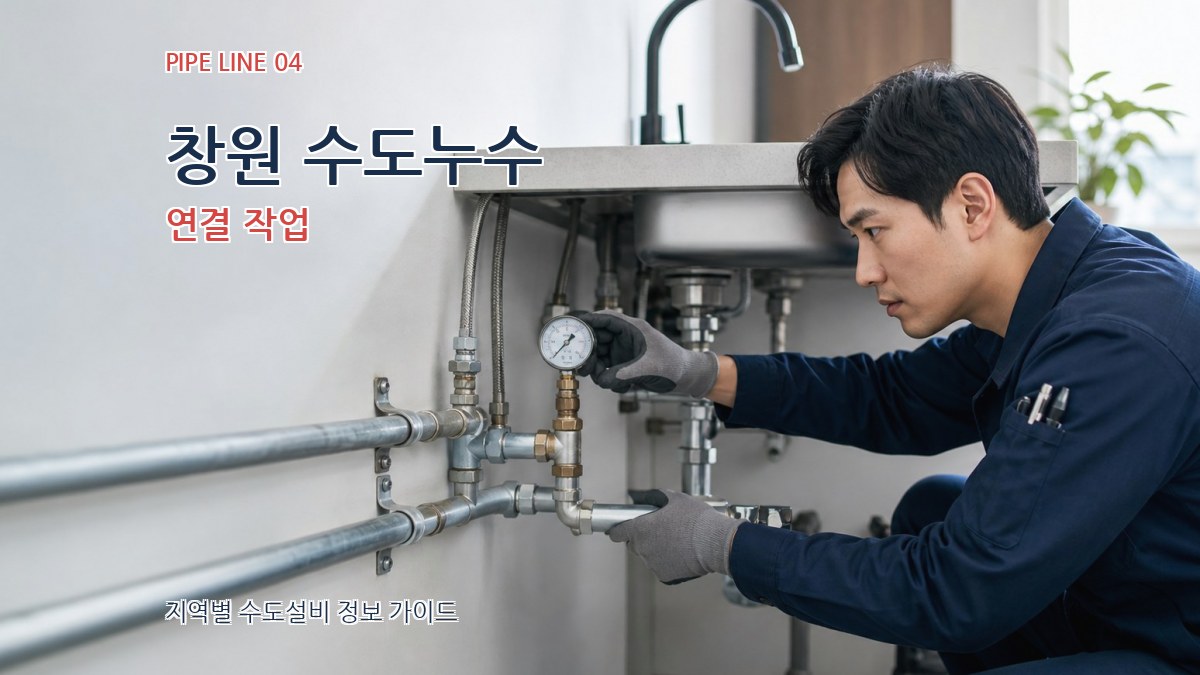 창원 수도누수 연결 작업