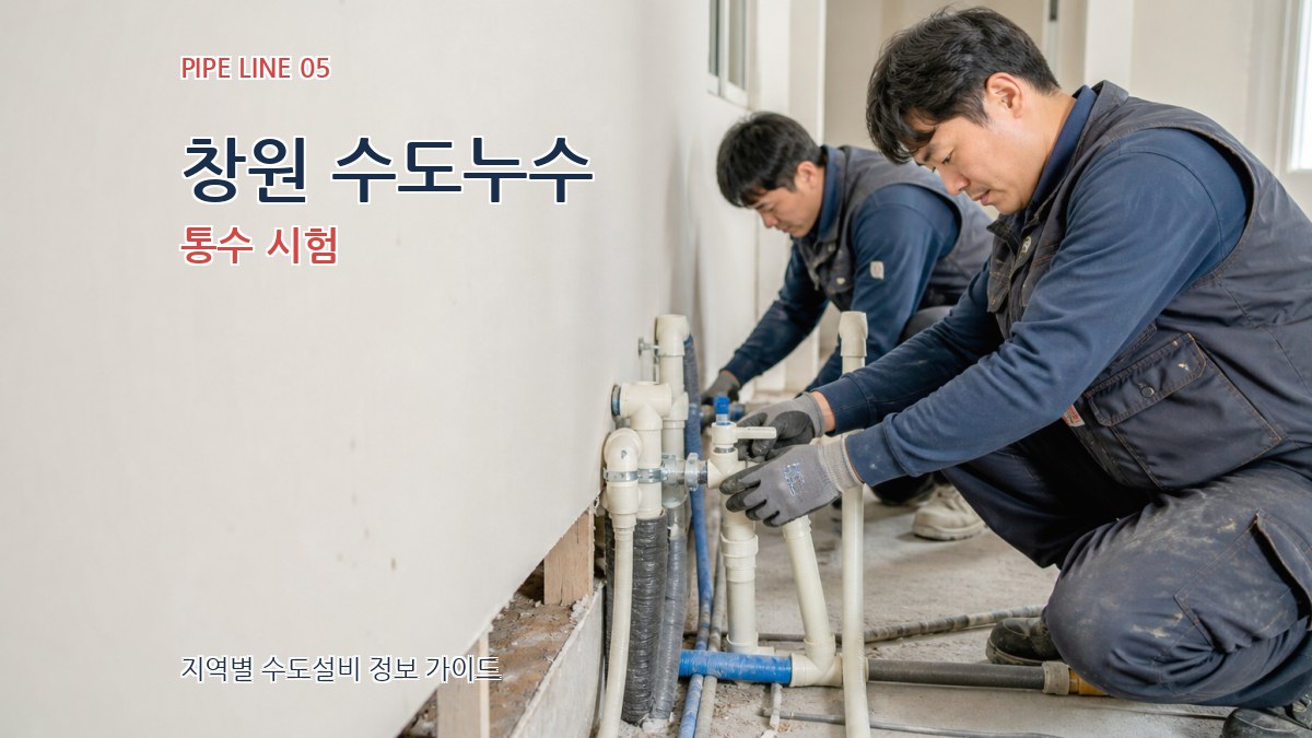 창원 수도누수 통수 시험