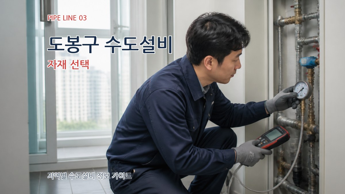 도봉구 수도설비 자재 선택