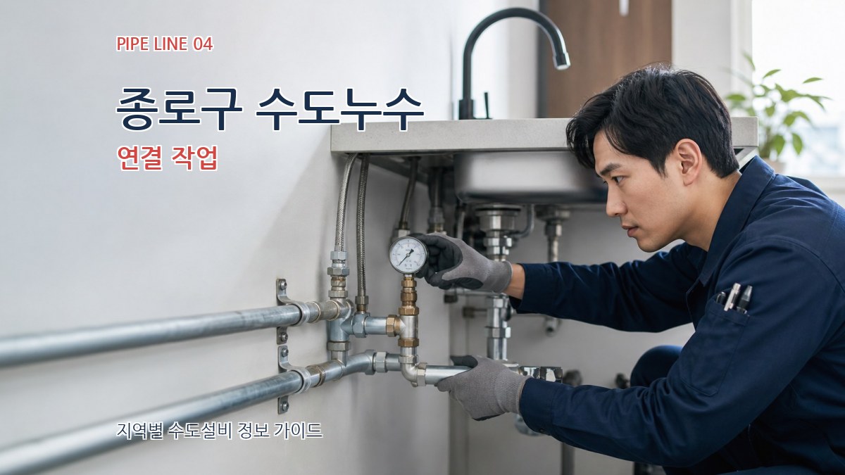 종로구 수도누수 연결 작업
