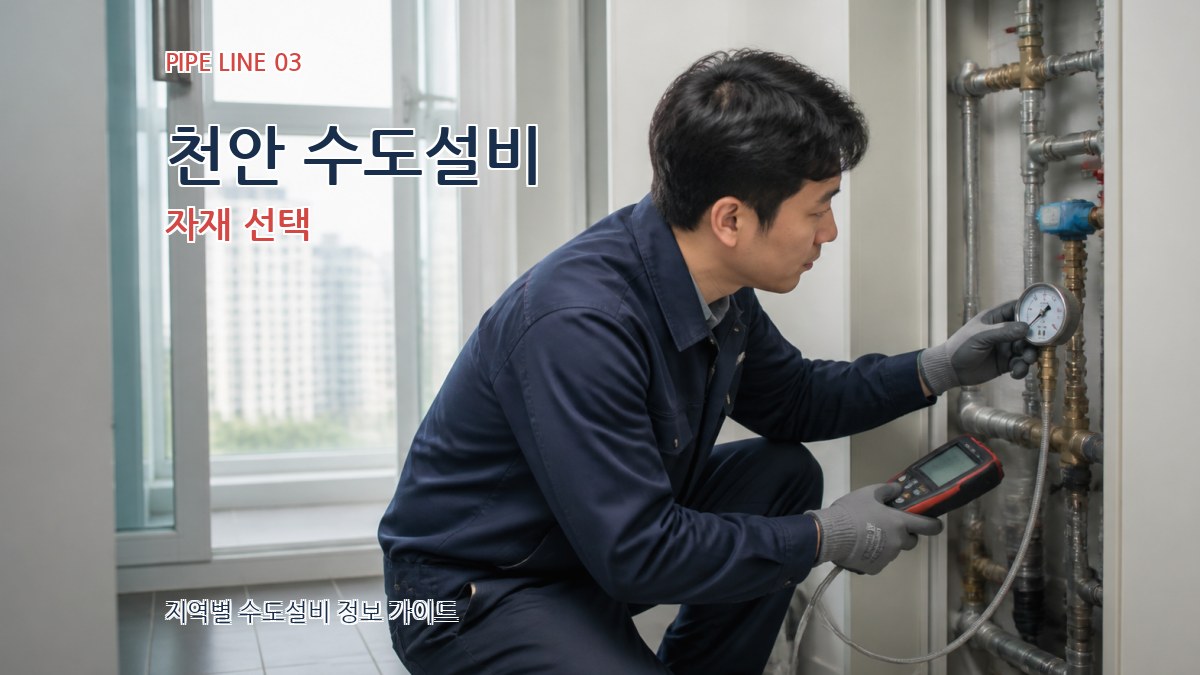 천안 수도설비 자재 선택