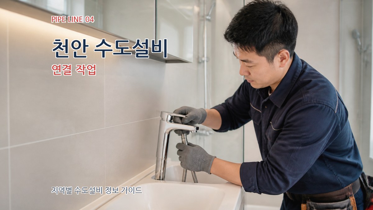 천안 수도설비 연결 작업